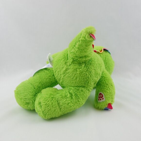 Build A Bear Cubscription Dinosaur 10" Stuffed Animal Plush Green Rainbow Trim - Picture 8 of 14